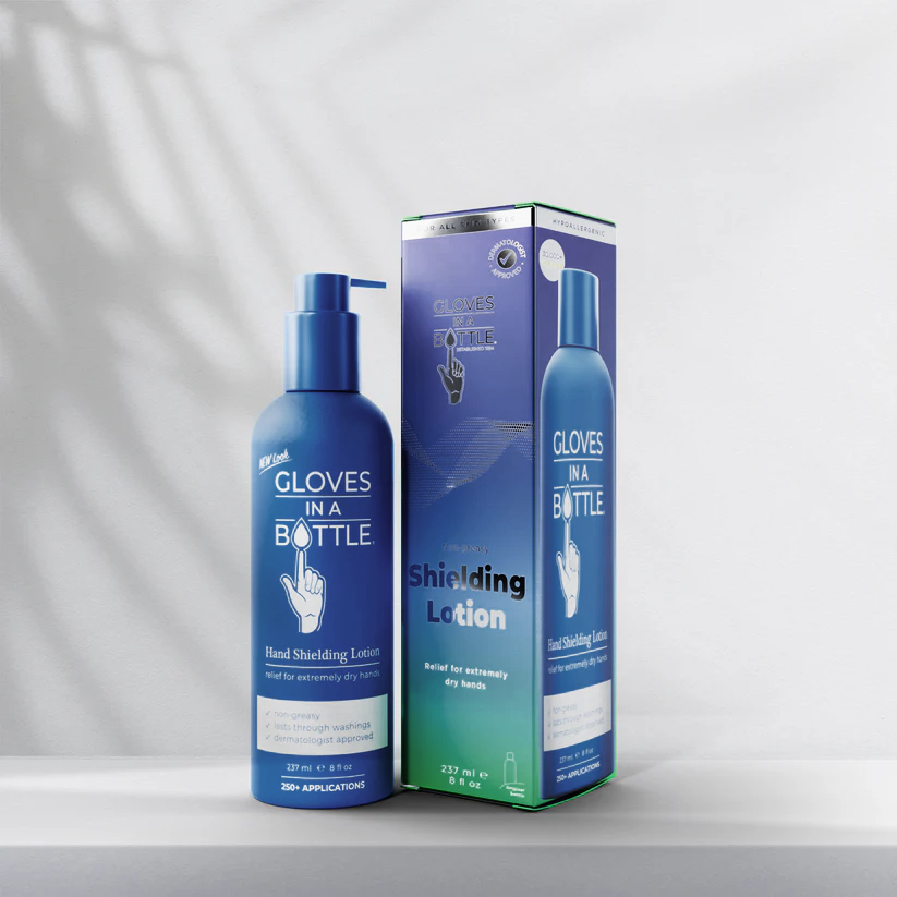 Gloves In A Bottle Shielding Lotion 8 Oz Bottle with a New Pump | Free Shipping