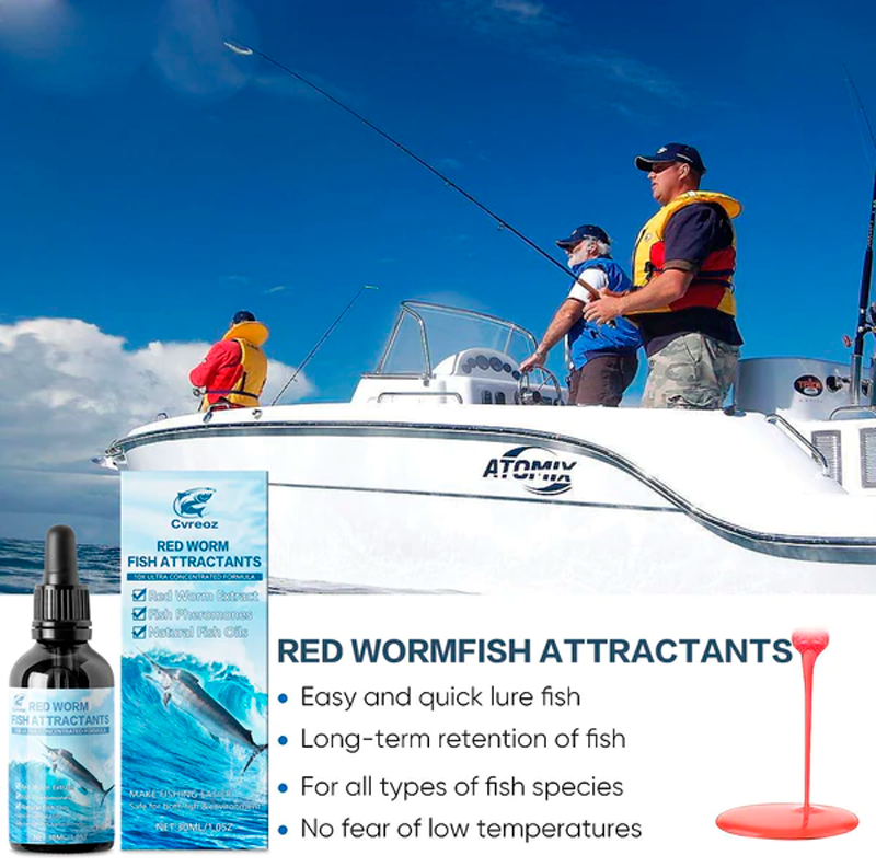 Cvreoz® Red Worm Fish Attractants for Baits