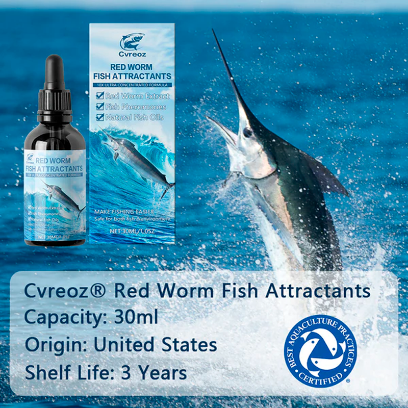 Cvreoz® Red Worm Fish Attractants for Baits