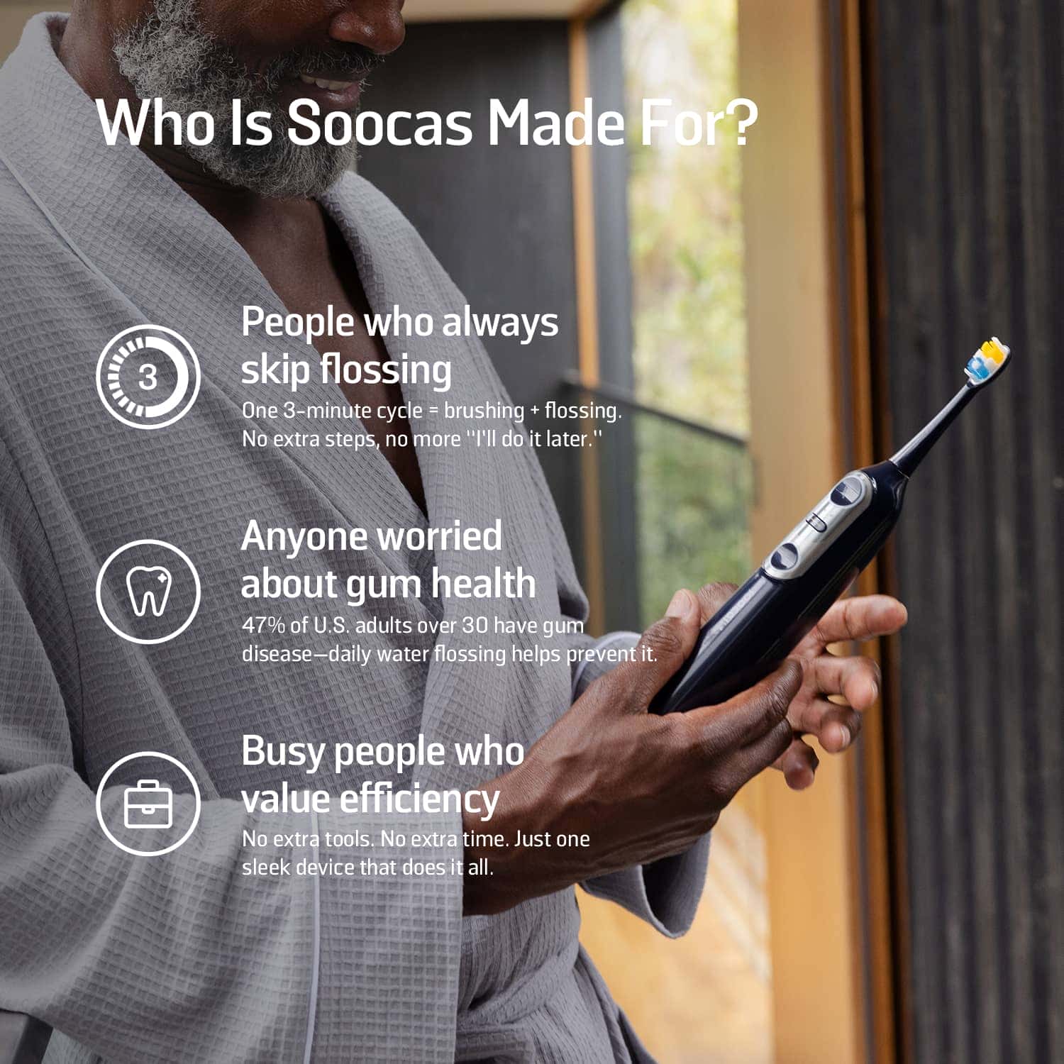Soocas NEOS II 2-in-1 electric toothbrush with water flosser