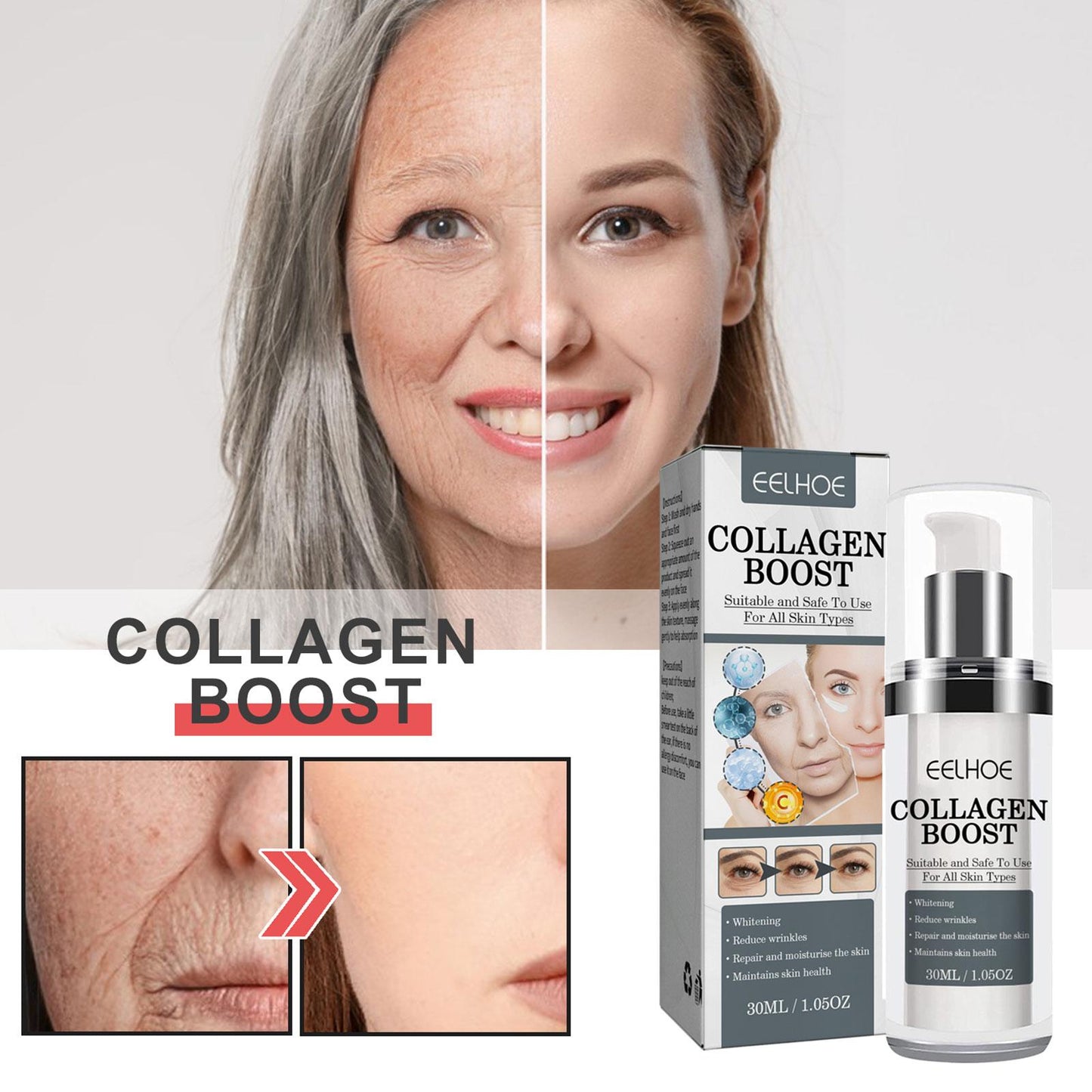 Last Day Promotion 70% OFF - 🔥2023 New Collagen Boost Permanent Anti-Aging Serum